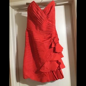 Tadashi Holiday red strapless dress sz 10/12